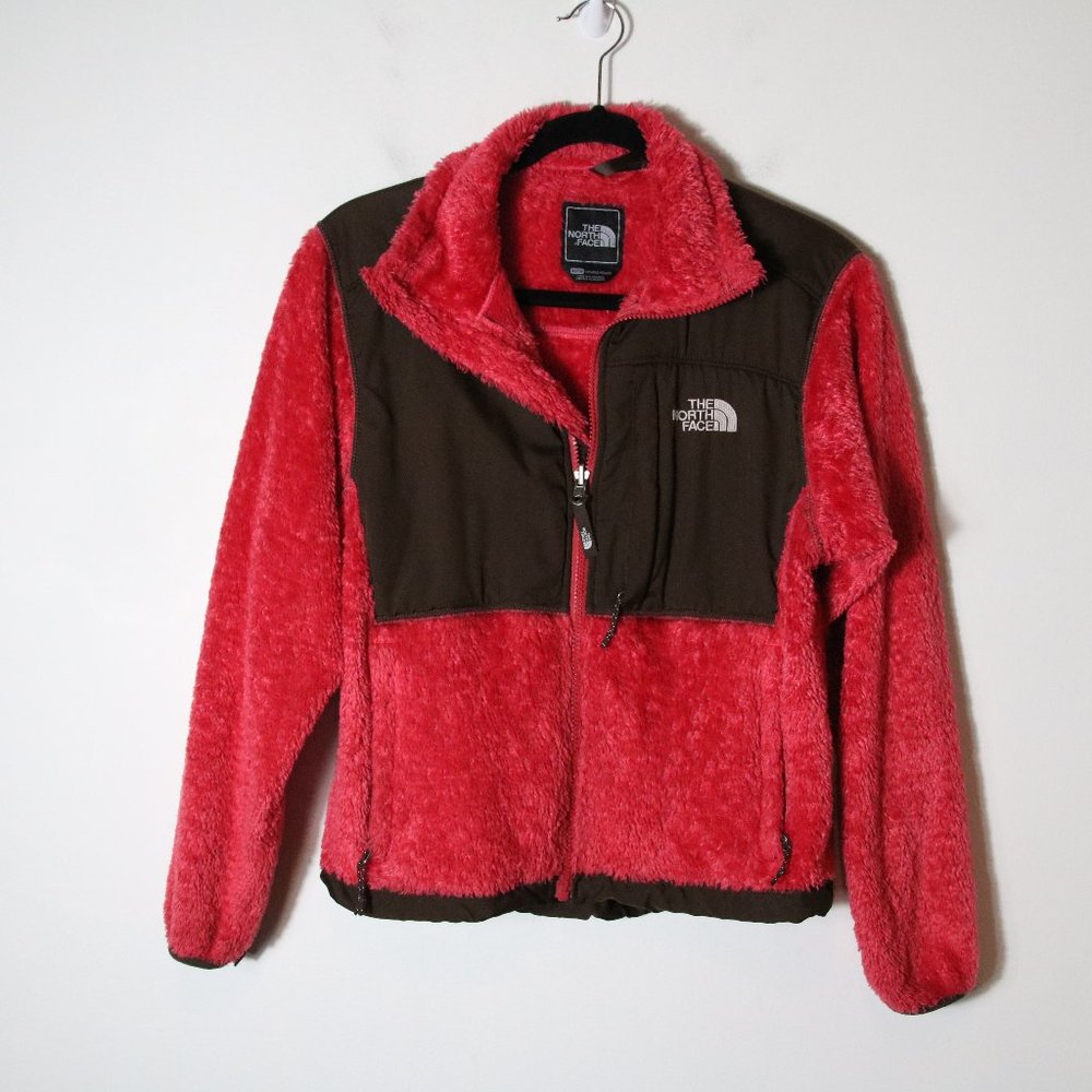 The North Face Womens XS Pink Brown Denali Fleece Polartec Zip Up Soft Jacket
